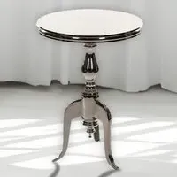 Large Aluminium Side Table - Silver