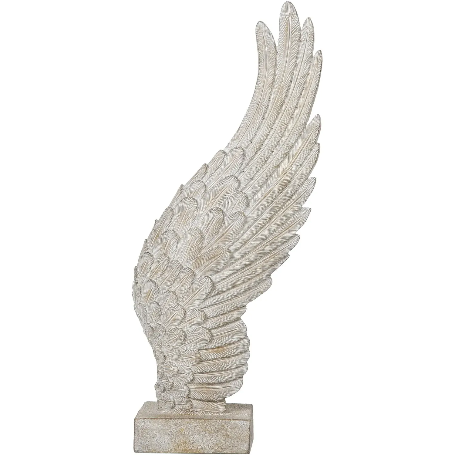 Large Angel Wing Ornament - Natural