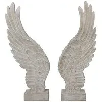 Large Angel Wing Ornament - Natural
