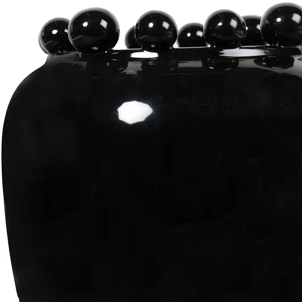 Large Ball Edge Planter - Black
