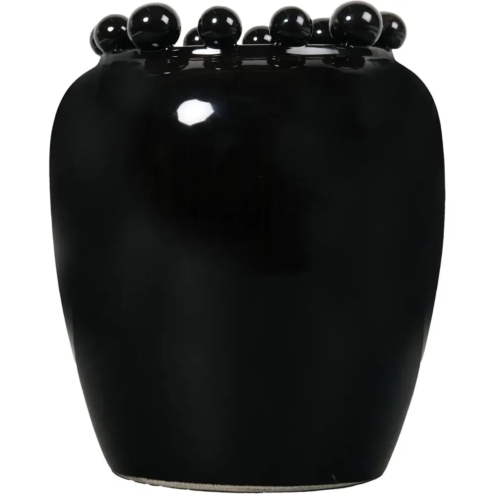 Large Ball Edge Planter - Black image