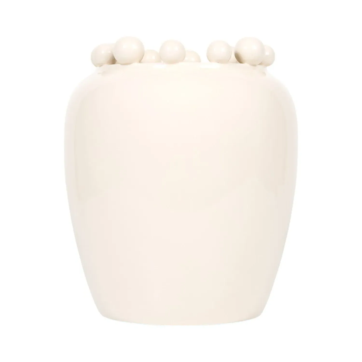 Large Ball Edge Planter - Cream