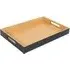 Large Bamboo Tray with Handles - Black