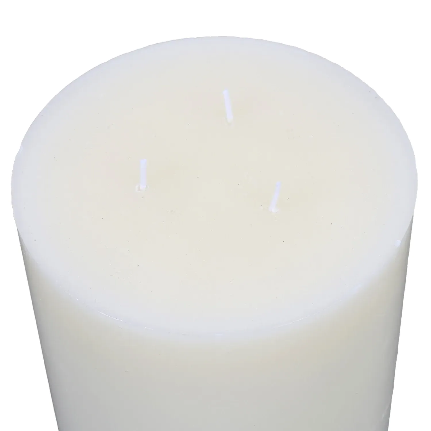 Large Church Candle with Three Wicks - White