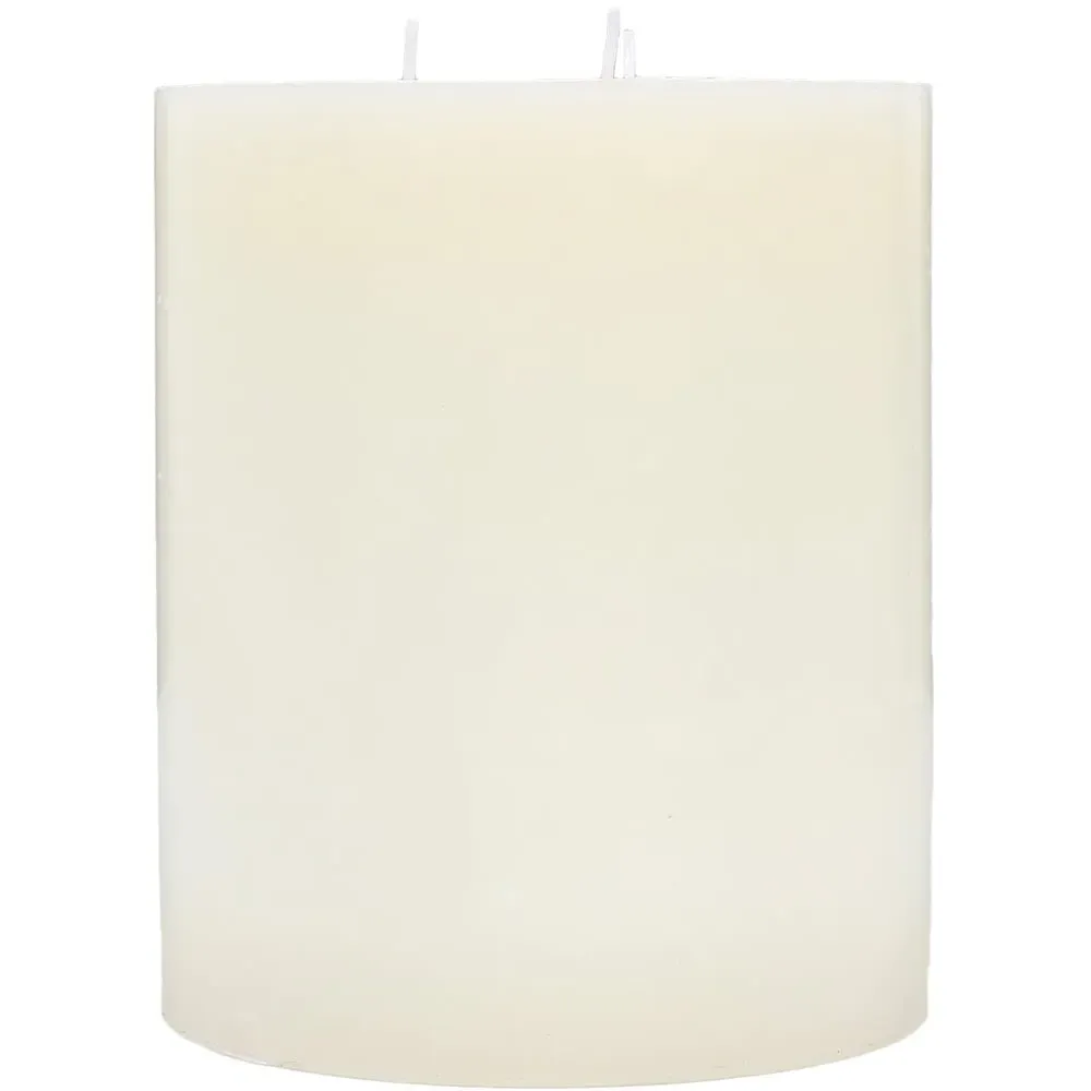 Large Church Candle with Three Wicks - White image