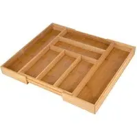 Large Extendable Cutlery Tray - Bamboo