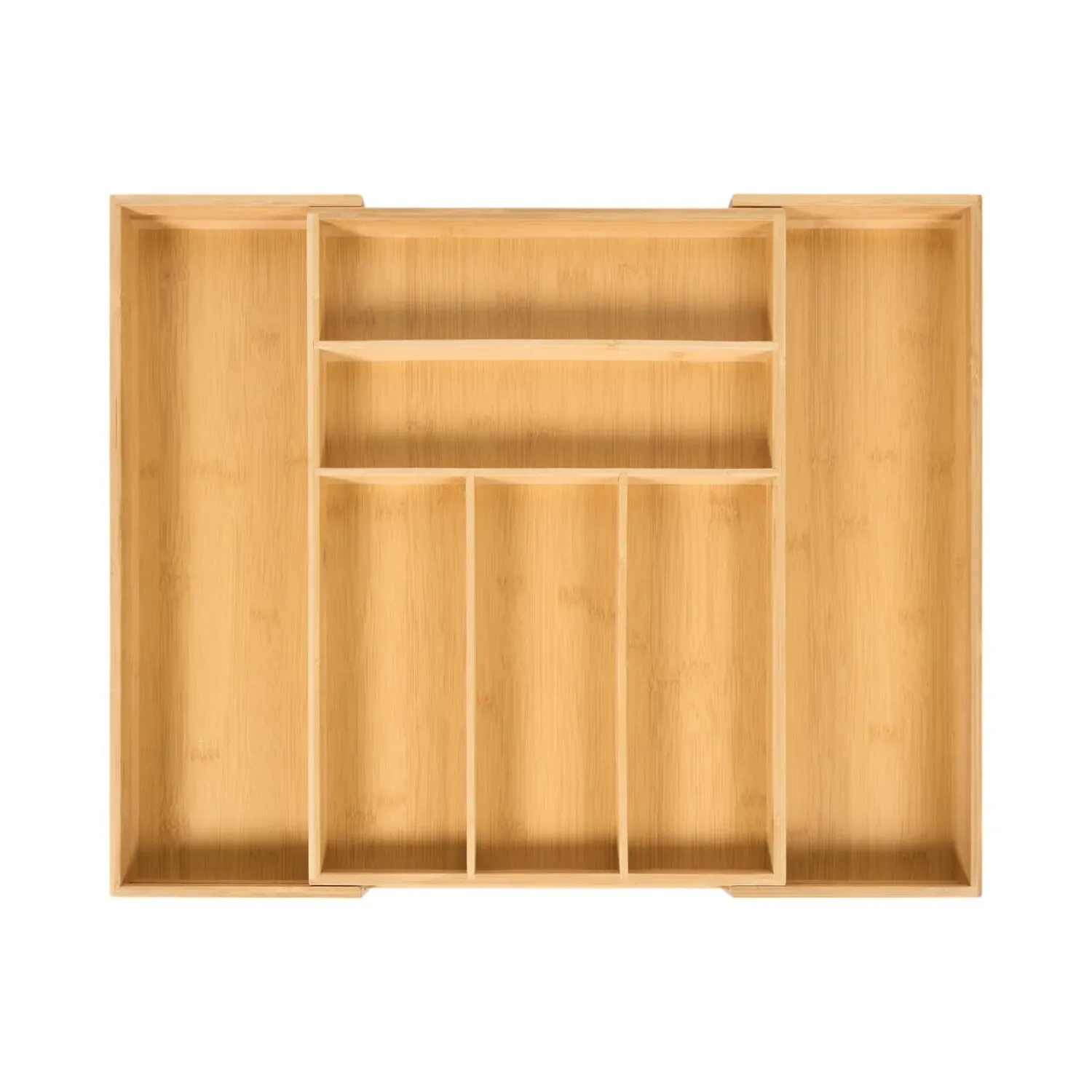 Large Extending Cutlery Tray - Natural, Bamboo
