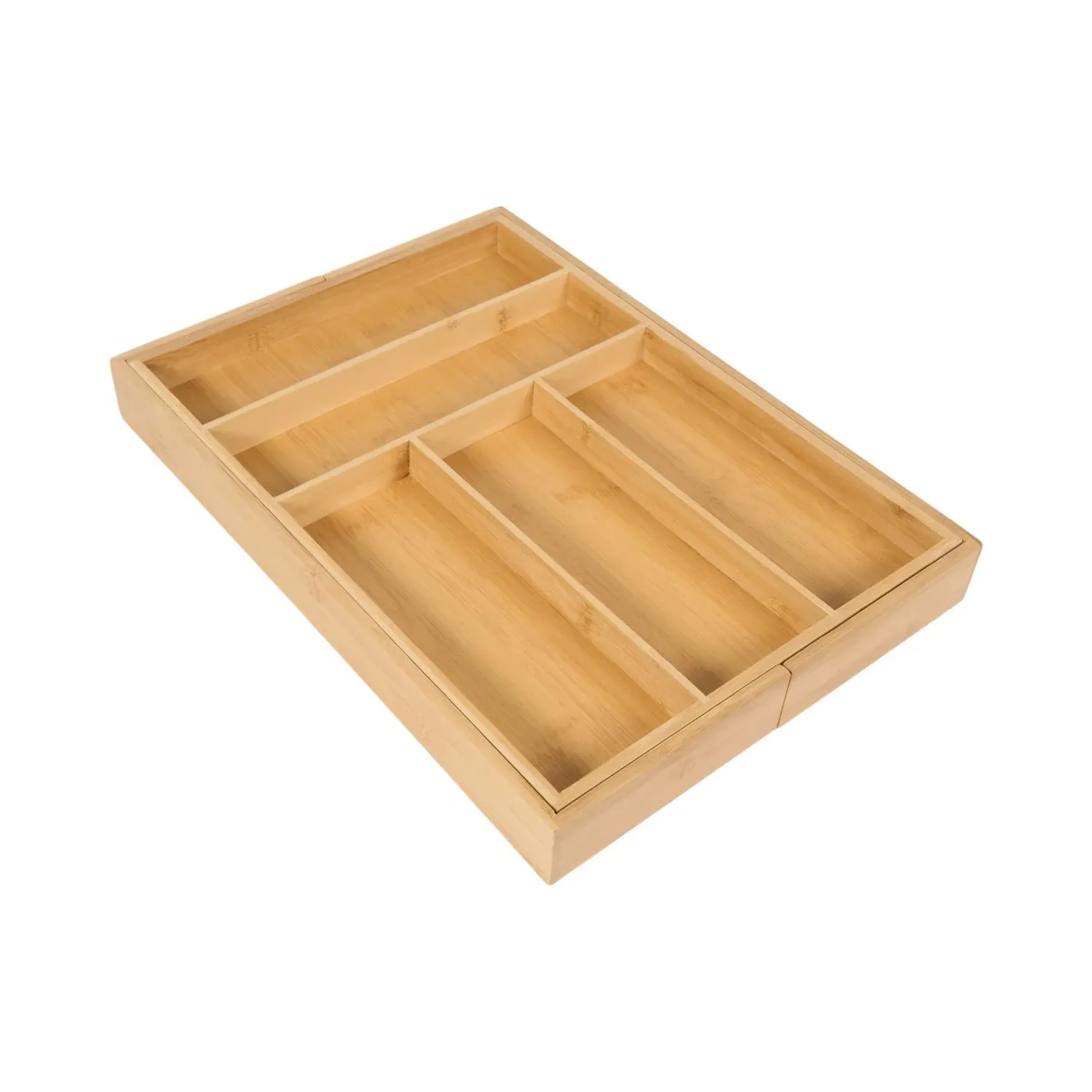 Large Extending Cutlery Tray - Natural, Bamboo