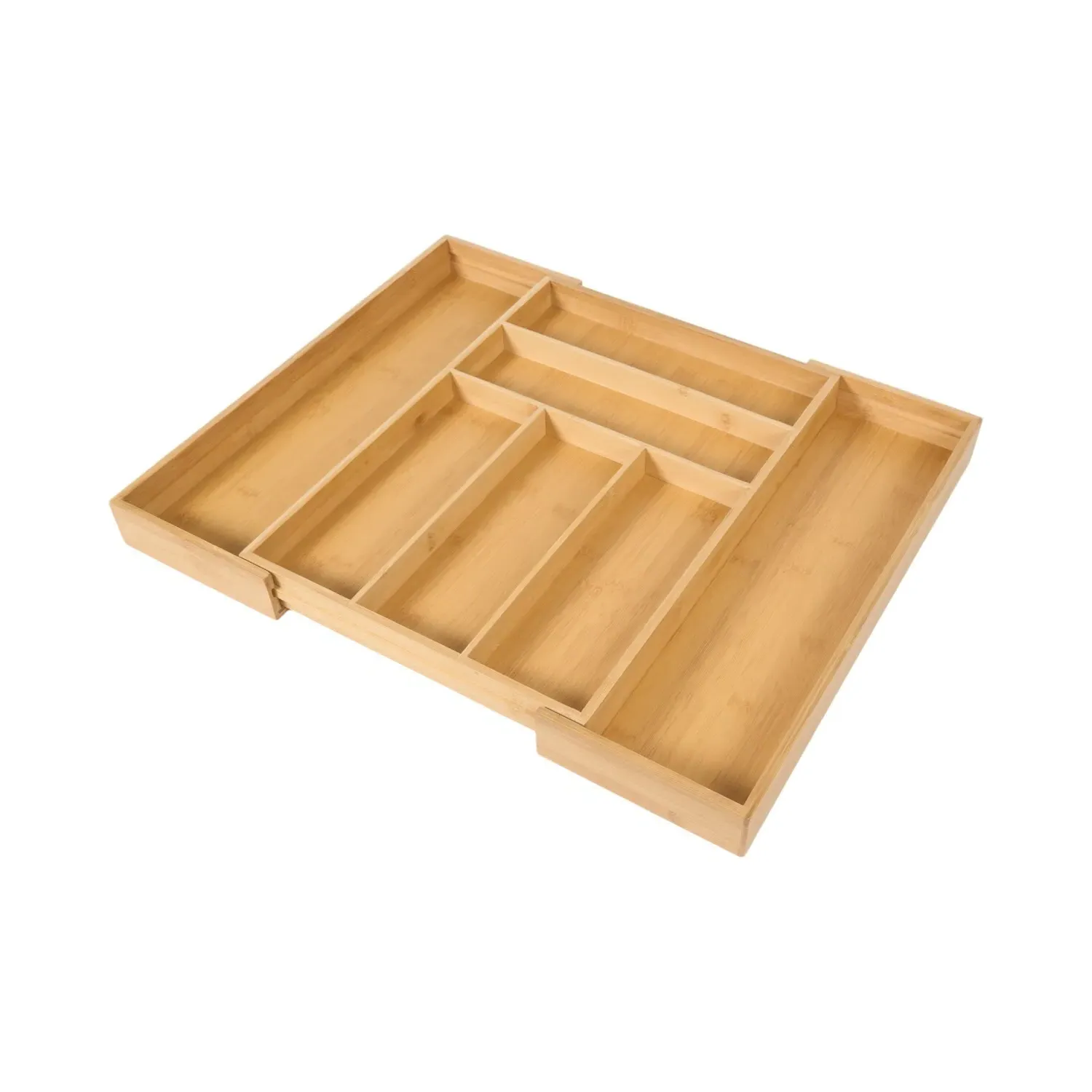 Large Extending Cutlery Tray - Natural, Bamboo