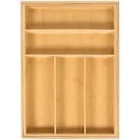 Large Extending Cutlery Tray - Natural, Bamboo