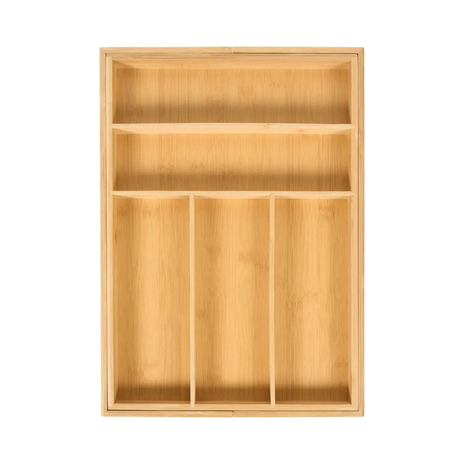 Large Extending Cutlery Tray - Natural, Bamboo