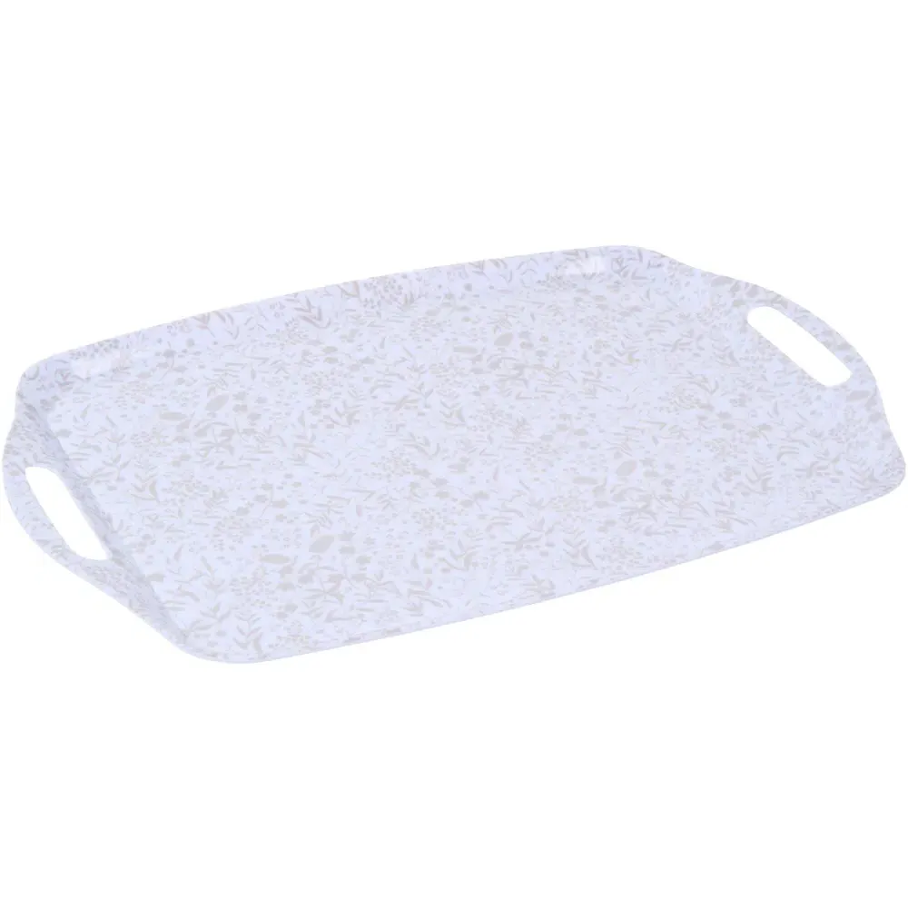 Large Ivy and Bramble Serving Tray - Grey