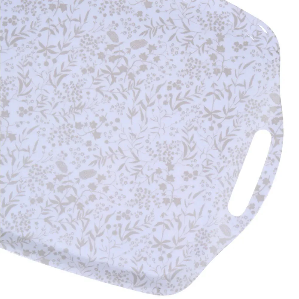 Large Ivy and Bramble Serving Tray - Grey