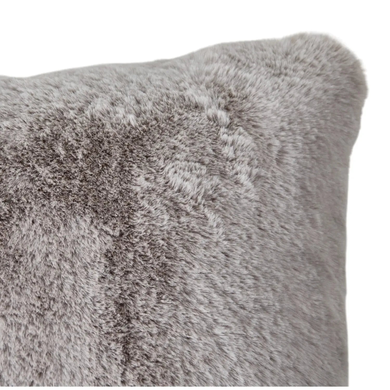 Large Rabbit Faux Fur Cushion - Grey