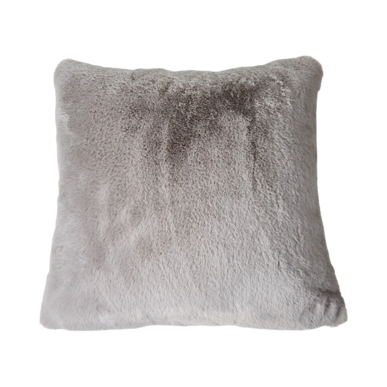 Large Rabbit Faux Fur Cushion - Grey image