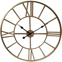 Large Roman Numeral Wall Clock - Gold