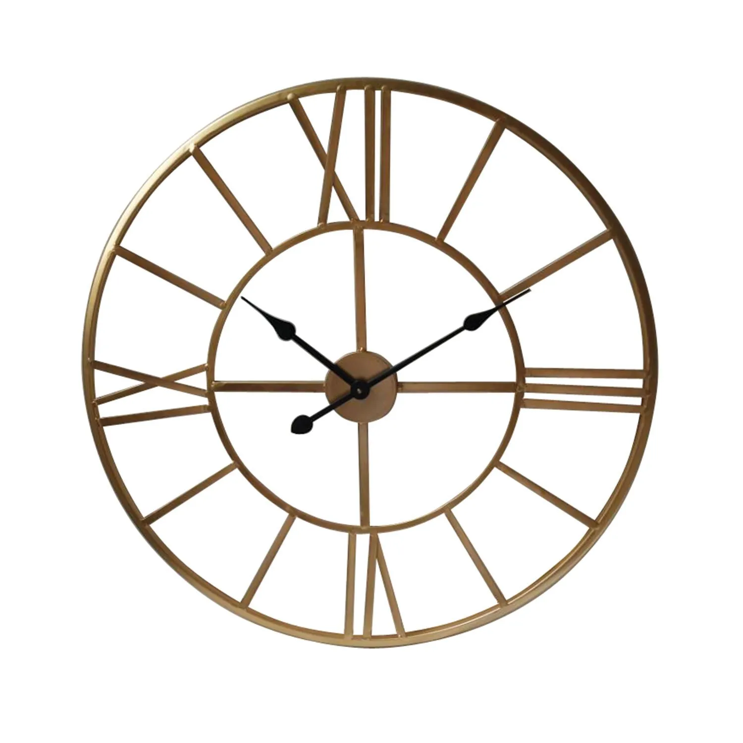 Large Roman Numeral Wall Clock - Gold image