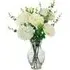Large Rose Artificial Flower Bunch - White