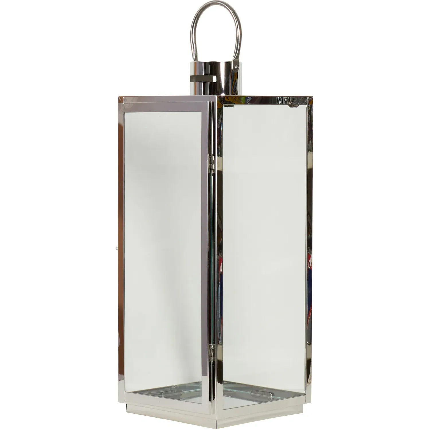 Large Stainless Steel Lantern - Silver