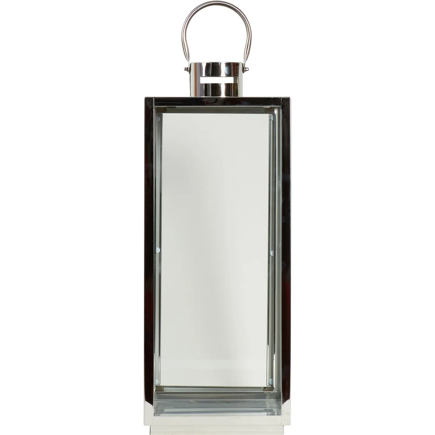 Large Stainless Steel Lantern - Silver