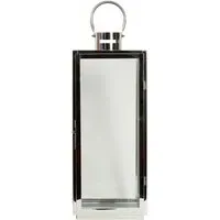Large Stainless Steel Lantern - Silver