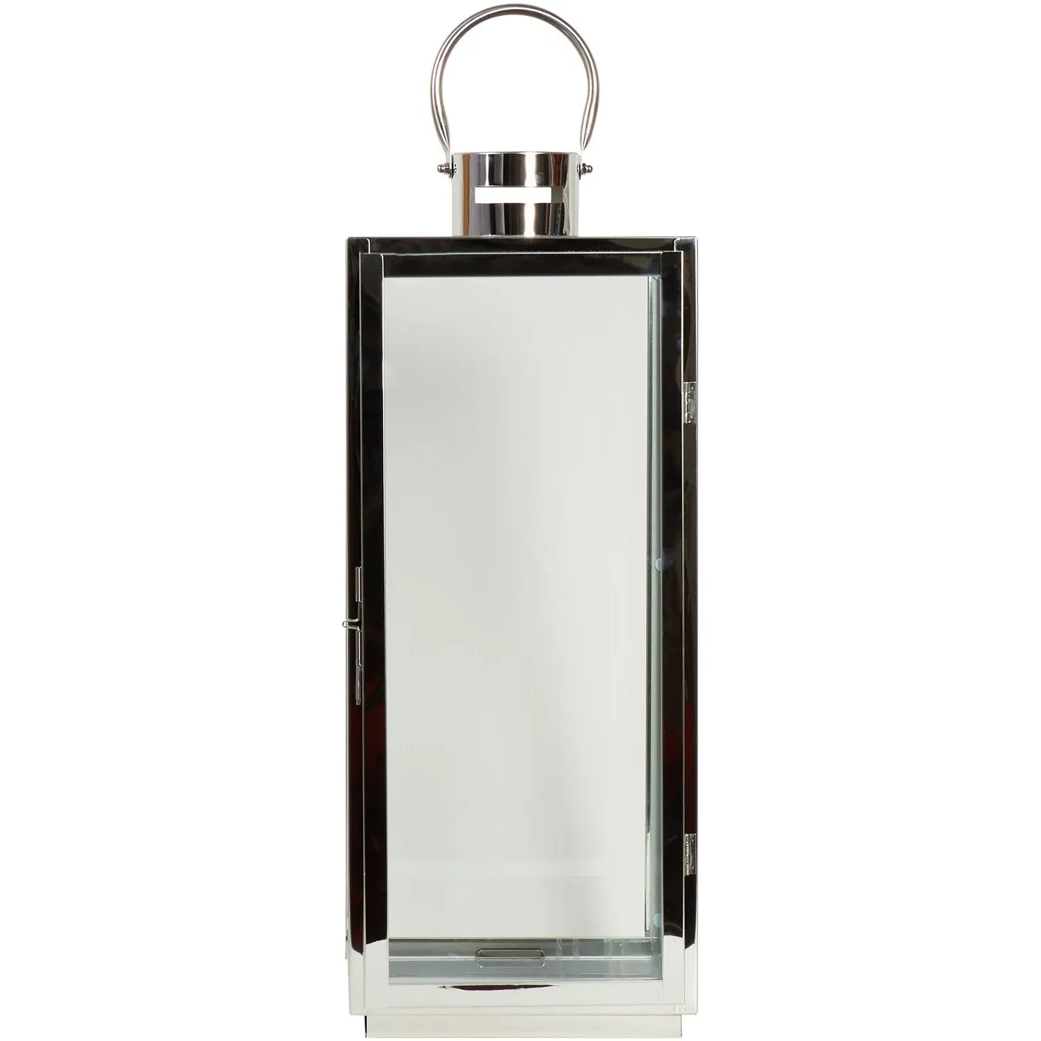 Large Stainless Steel Lantern - Silver