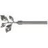 Leaf Branch Extendable Curtain Pole - Silver