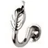 Leaf Curtain Holdback - Satin Silver