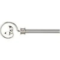 Leaf Extendable Curtain Pole 210-360cm - Silver