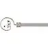 Leaf Extendable Curtain Pole 210-360cm - Silver