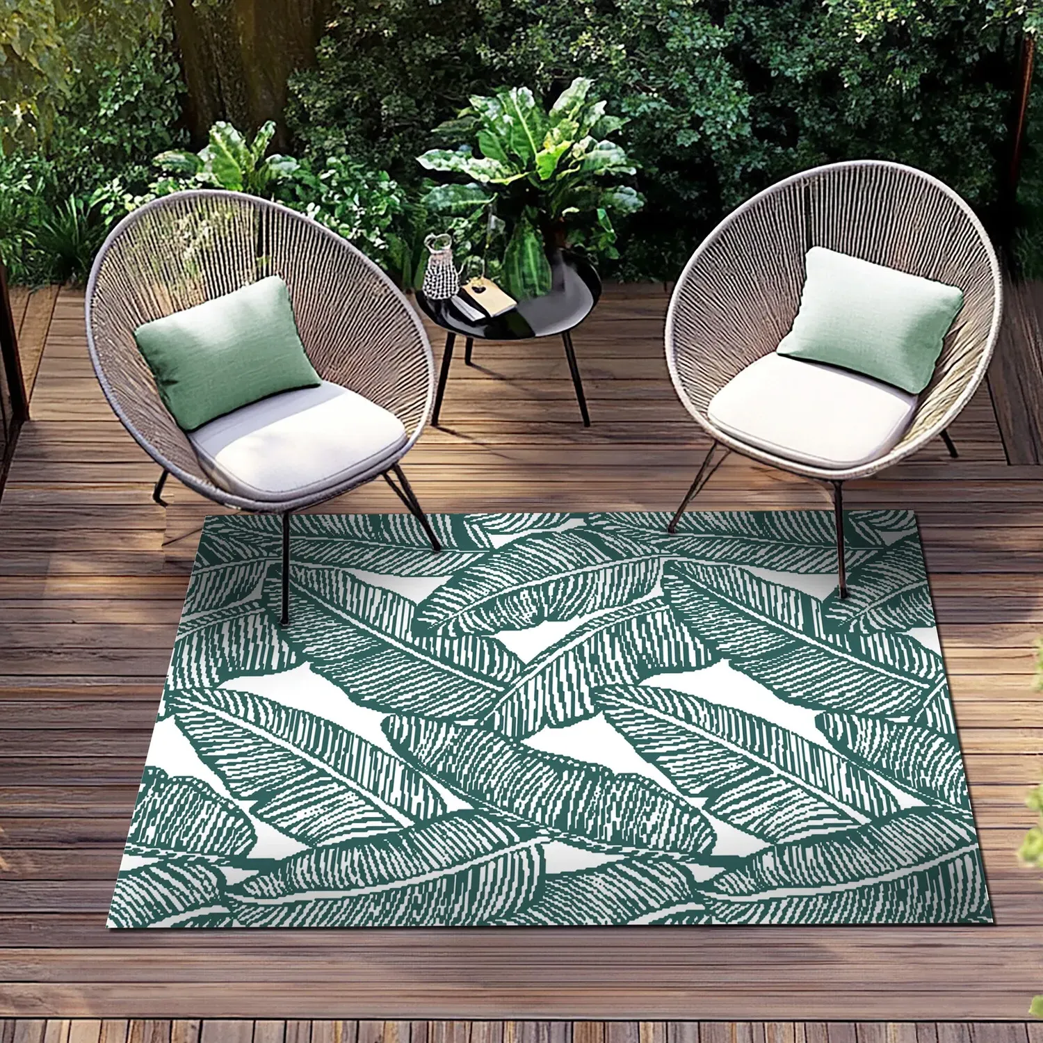 Leaf Outdoor Rug - Green