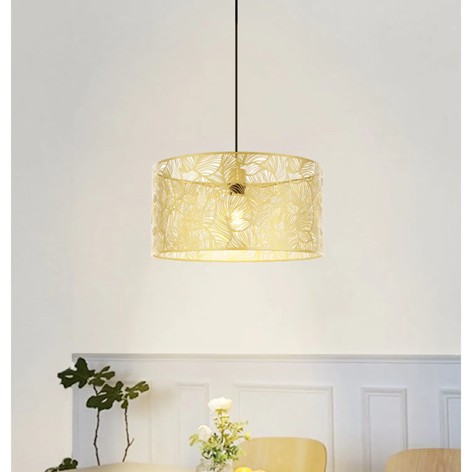 Leaf Pendant Light - Gold