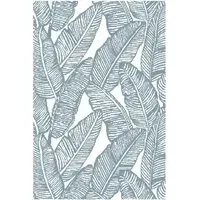 Leaf Reversible Outdoor Rug - Blue