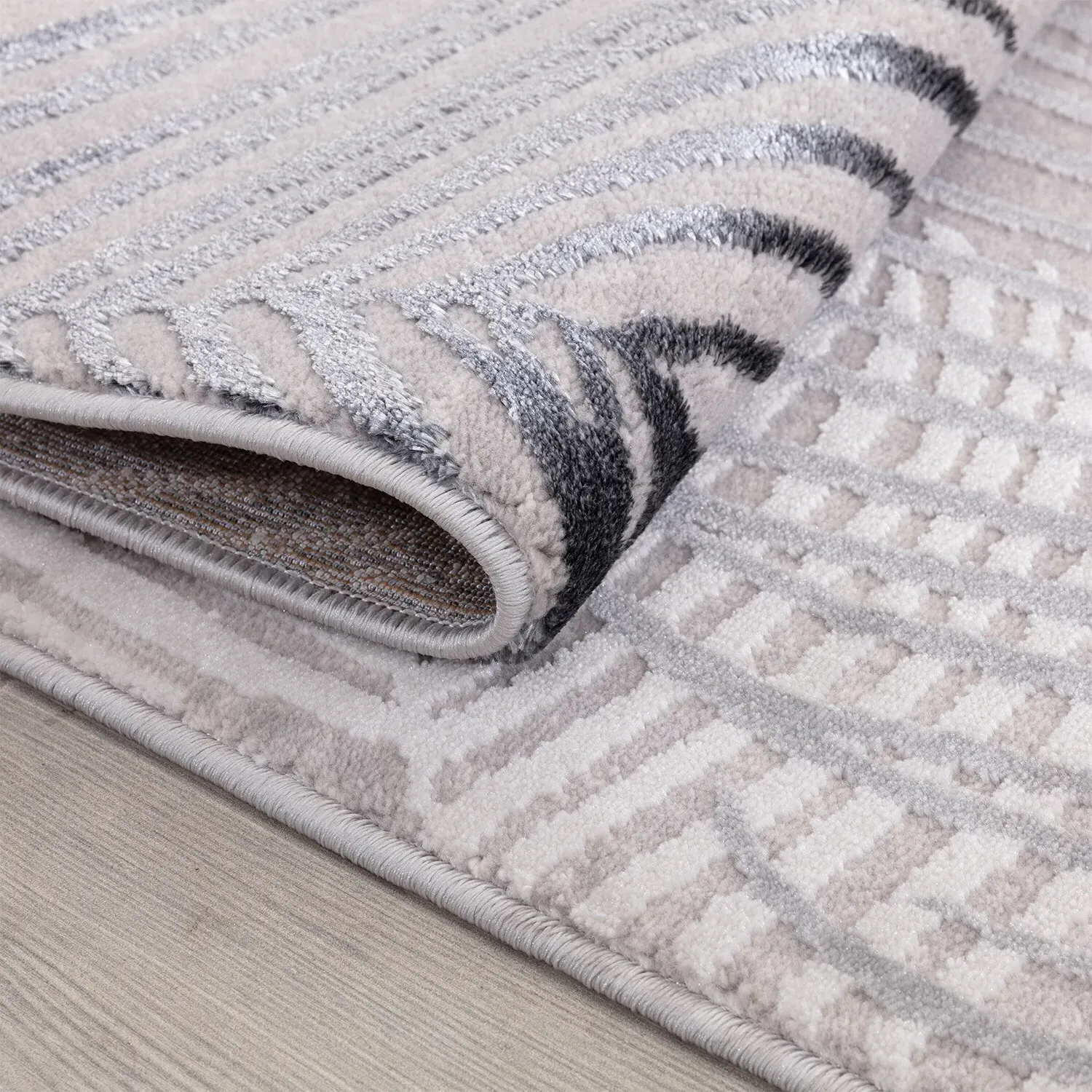 Leaf Sunset 160cm Rug - Grey