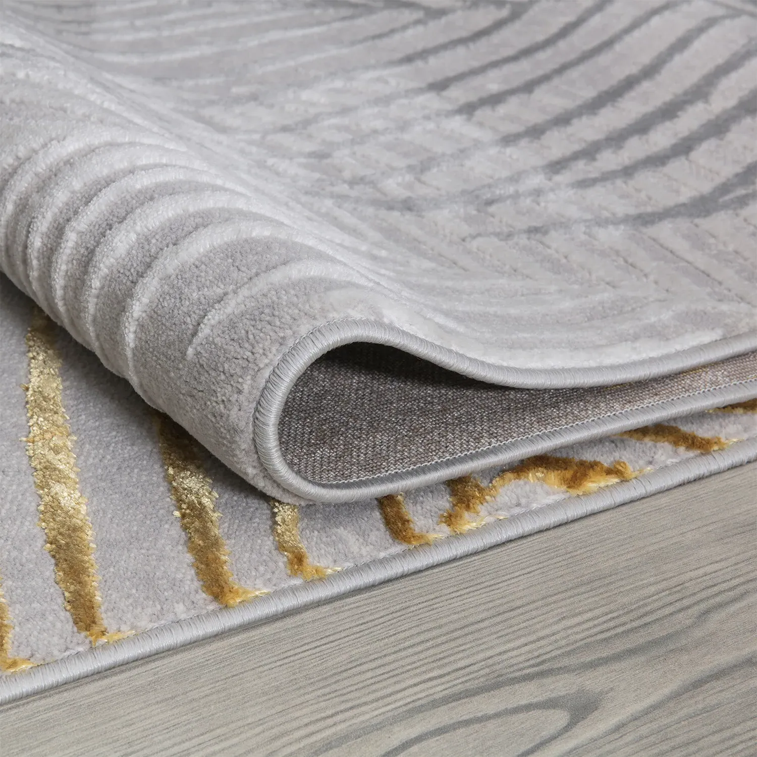 Leaf Sunset Rug - Gold