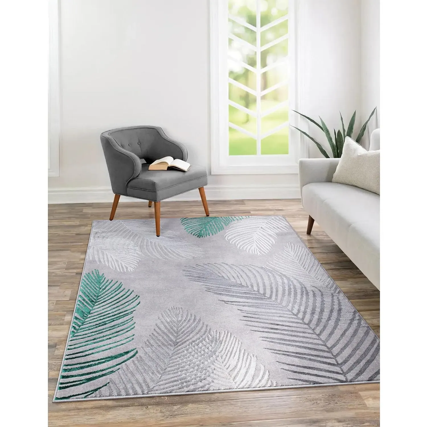 Leaf Sunset Rug - Green