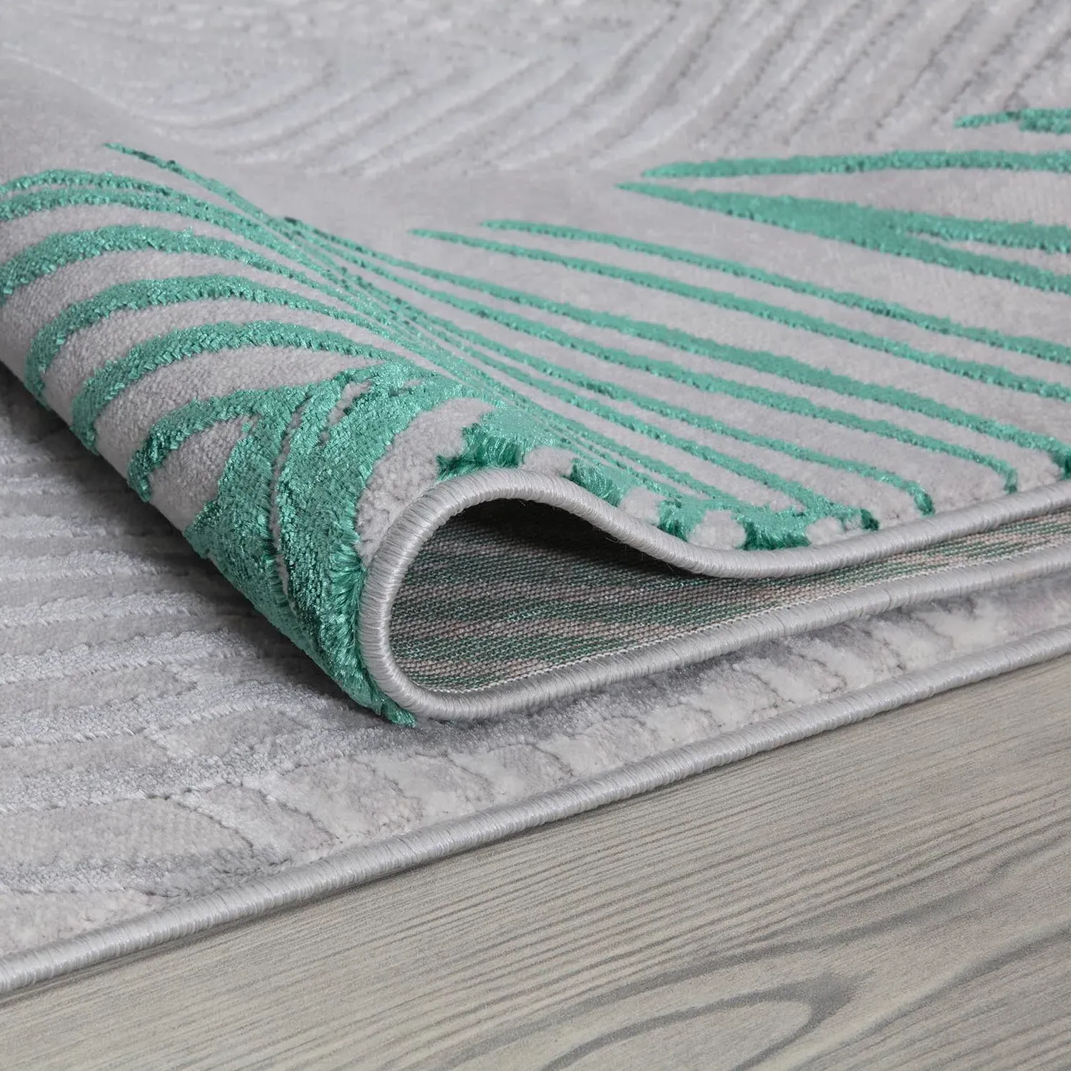 Leaf Sunset Rug - Teal