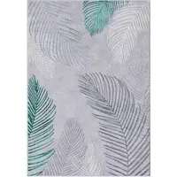 Leaf Sunset Rug - Teal