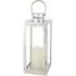 LED Battery Powered Lantern - Silver, Stainless Steel