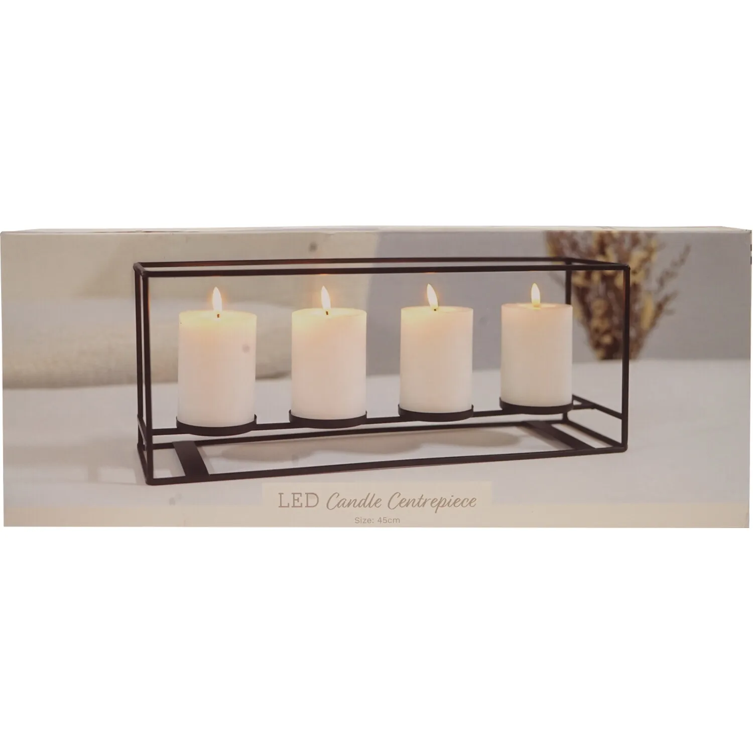 LED Candle Centrepiece - Black