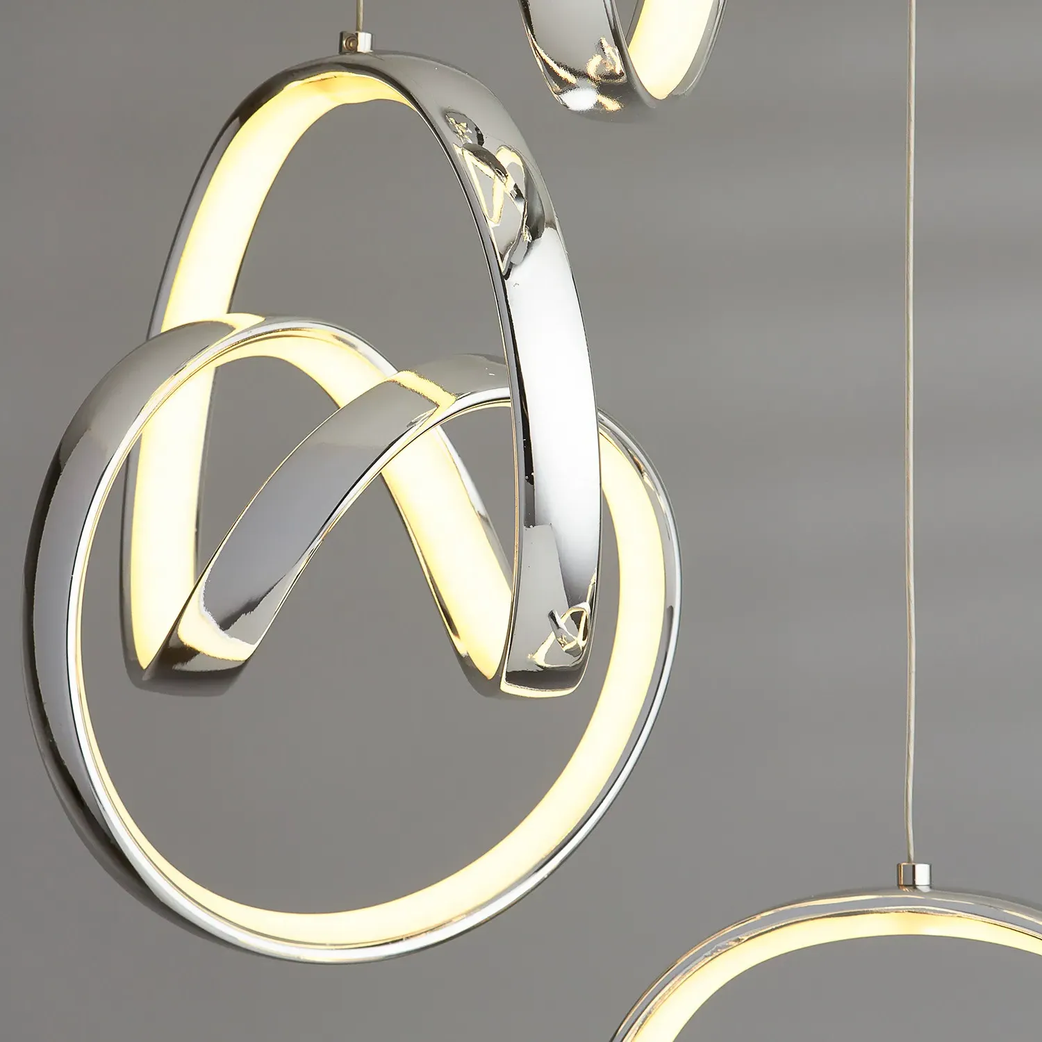 LED Echo Cluster Droplet Spheres Ceiling Light - Chrome