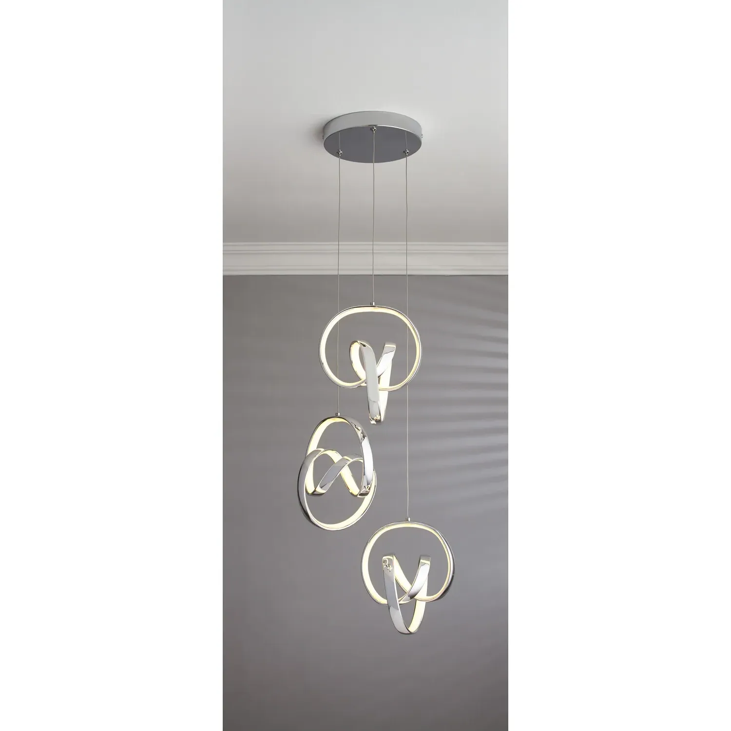 LED Echo Cluster Droplet Spheres Ceiling Light - Chrome