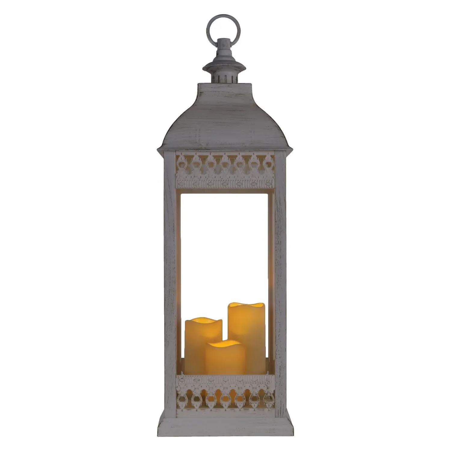 LED Lantern - White Gold