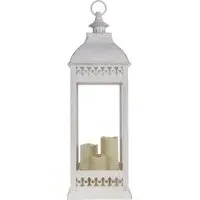 LED Lantern - White Gold