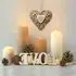 LED Love Canvas with Flickering Candles - Neutral