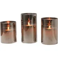 LED Moving Candle 3 Pack - Smoked