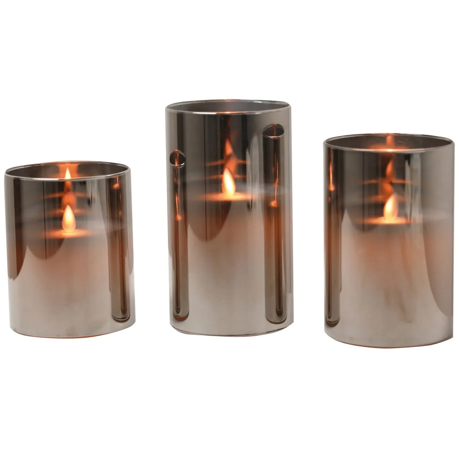 LED Moving Candle 3 Pack - Smoked