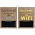 LED Welcome WiFi Wood Effect Sign - Natural