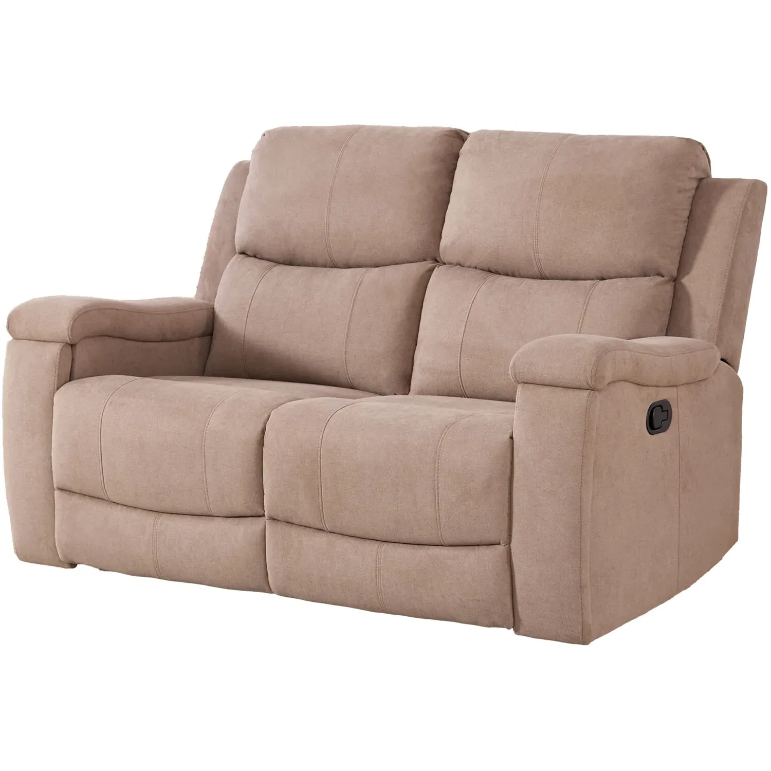 Ledbury 2-Seater Recliner Sofa with Cup Holders - Beige, Fabric