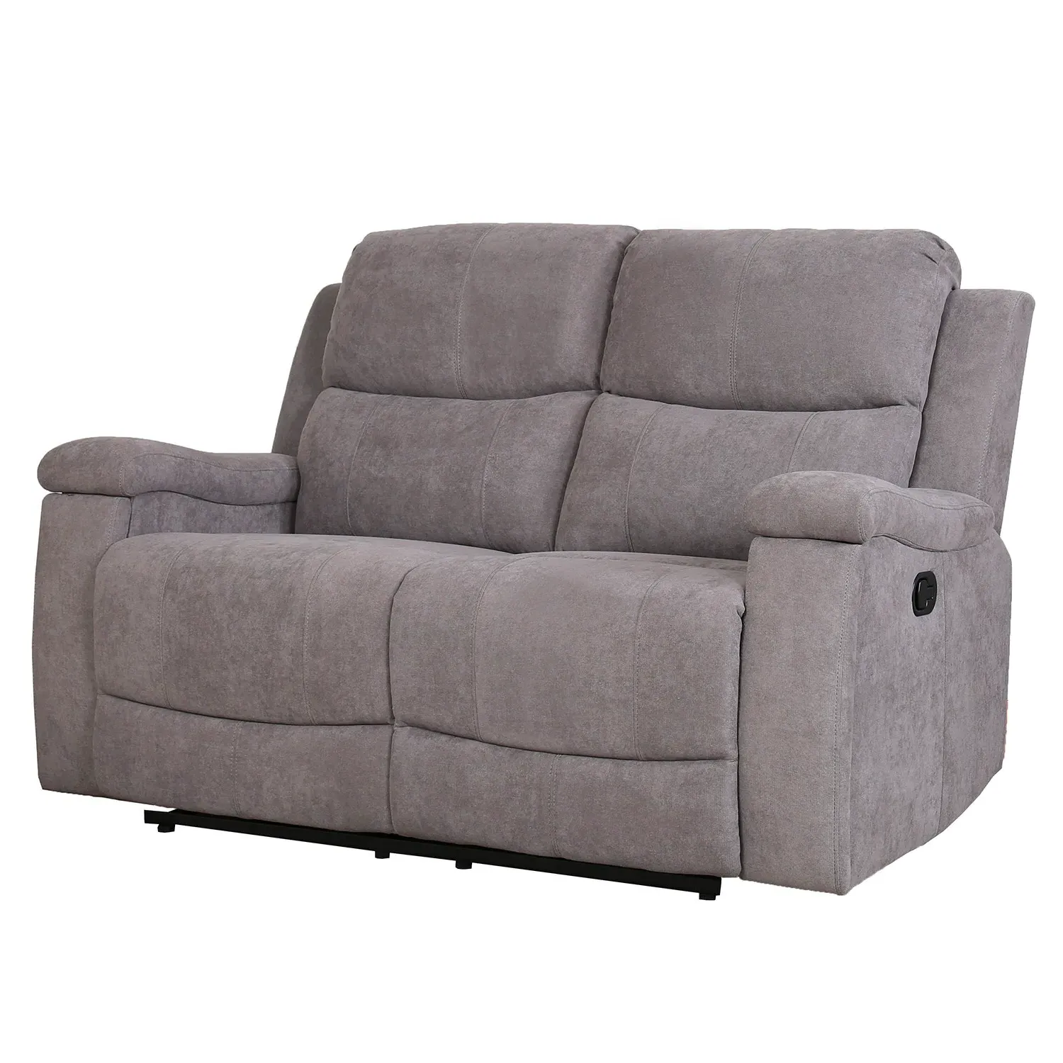 Ledbury 2-Seater Recliner Sofa with Cup Holders - Grey, Fabric
